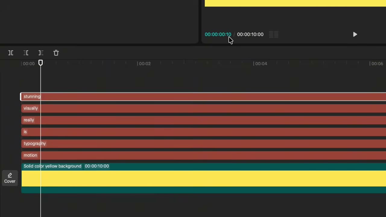 Shift+seta avançando 10 frames marcados na timeline