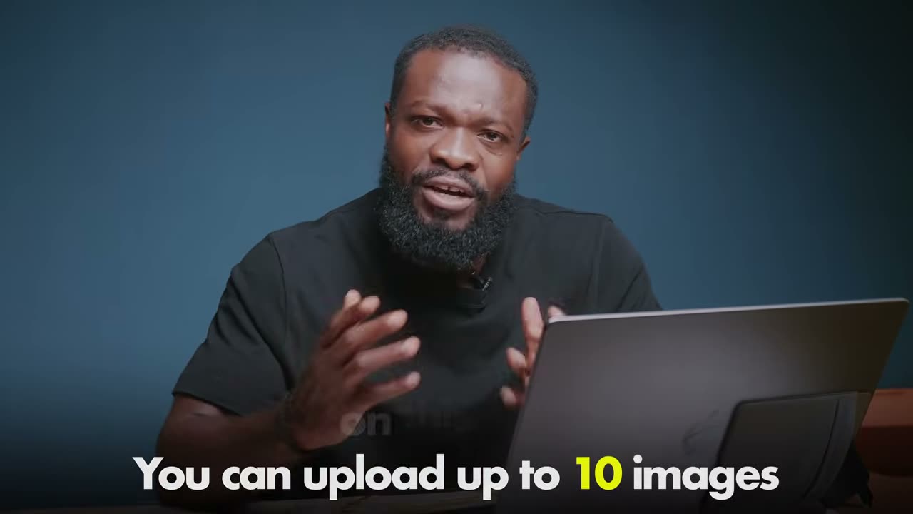 Multi-frames com as imagens numeradas e o prompt