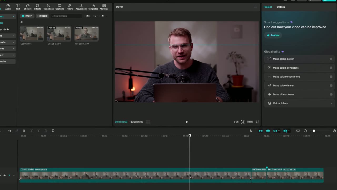 Keyframes de track in no talking head