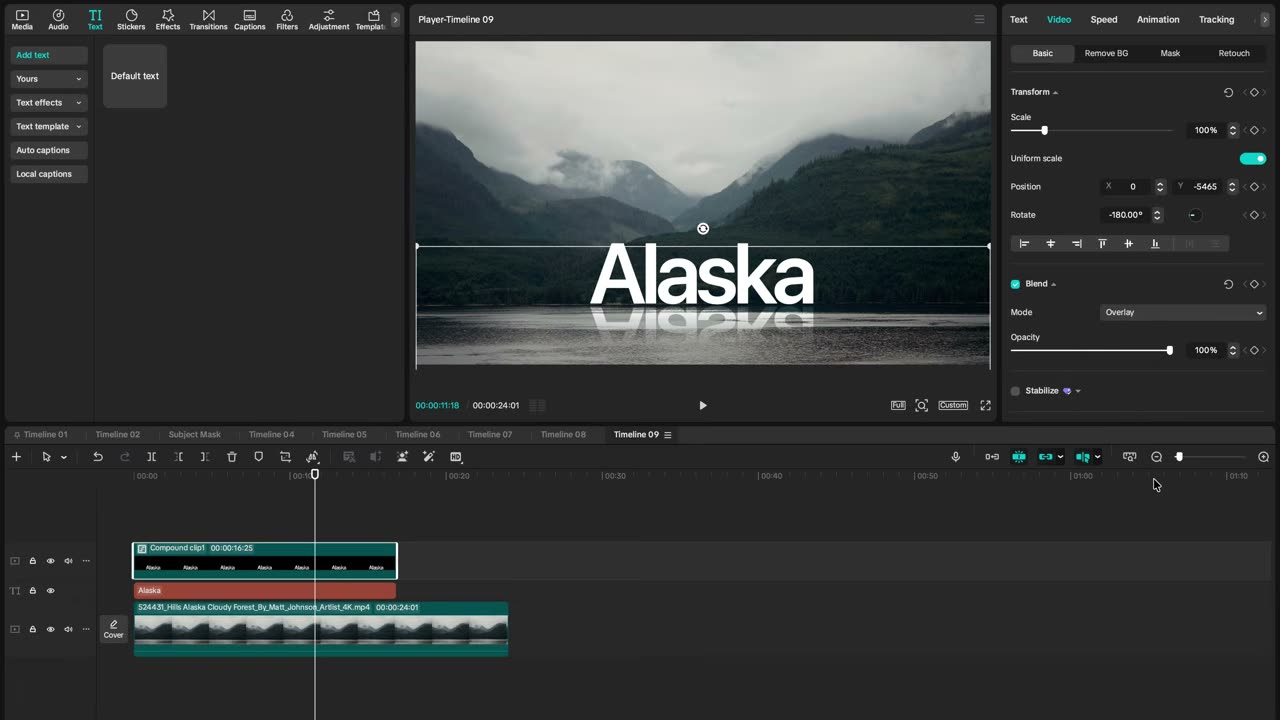 Blend Overlay integrando o reflexo na água