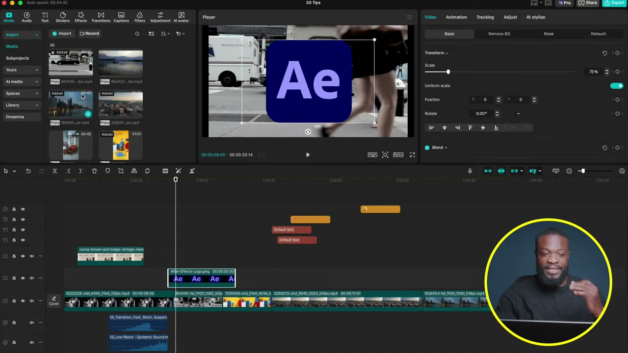 Save preset no botão direito do arquivo