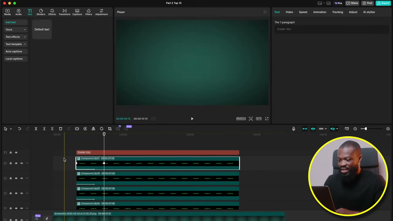 Título cheio + ecos em contorno animados